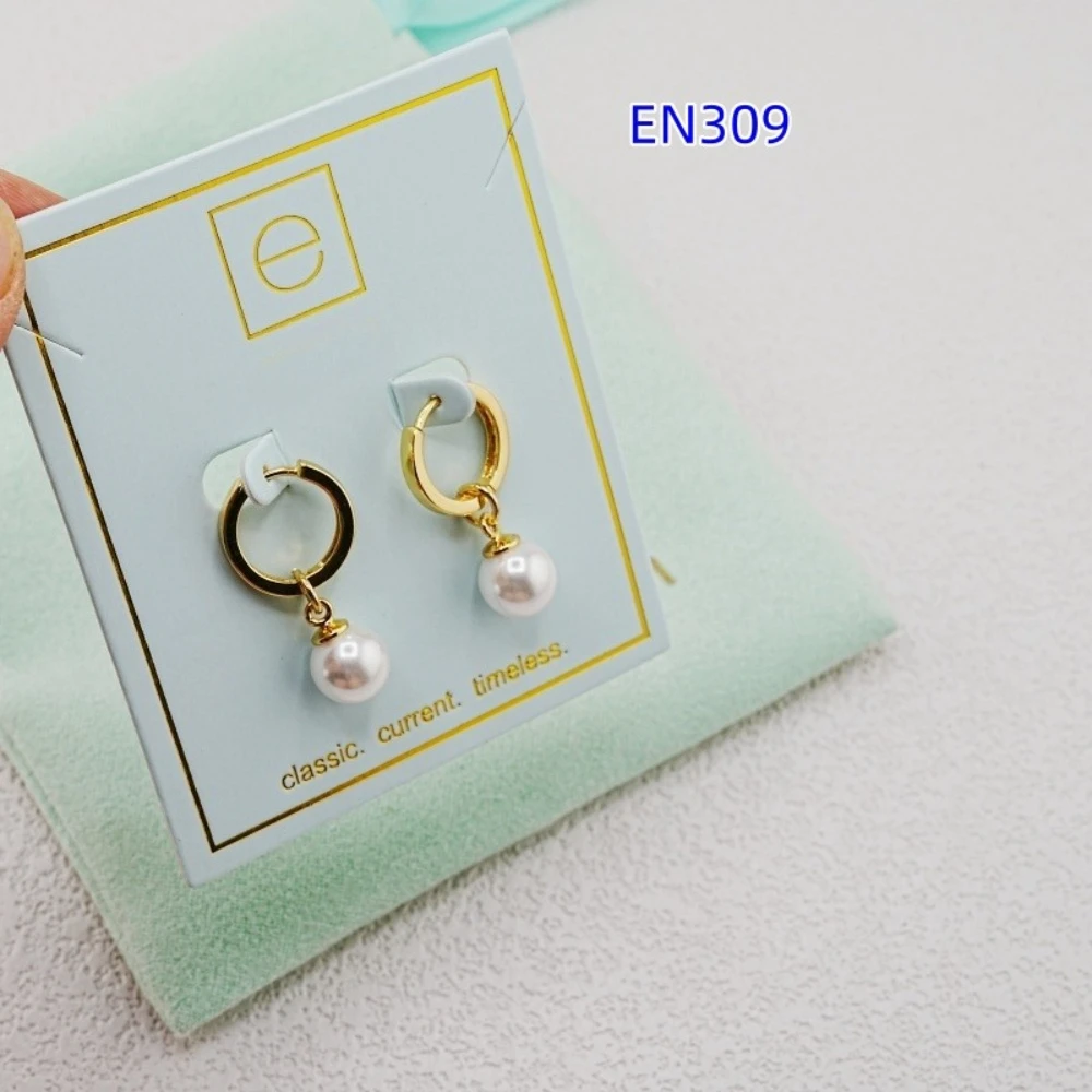 YEEVAA Elegant Gold Color Pearl Hoop Earrings for Women Huggie Earrings with Pearl Drop Dangle Jewelry Wedding Party Gift