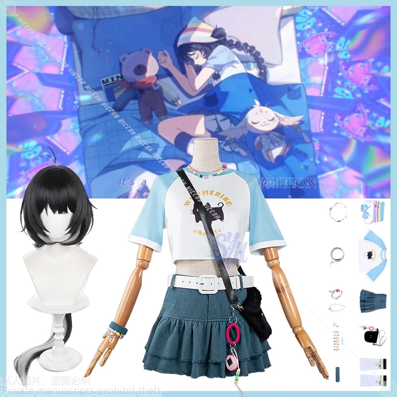 

【Космическое платье】 Ровер Косплей Игра Wuthering Waves Юбилей День рождения Аниме Kawaii Y2K Униформа Платье Лолита Хэллоуин