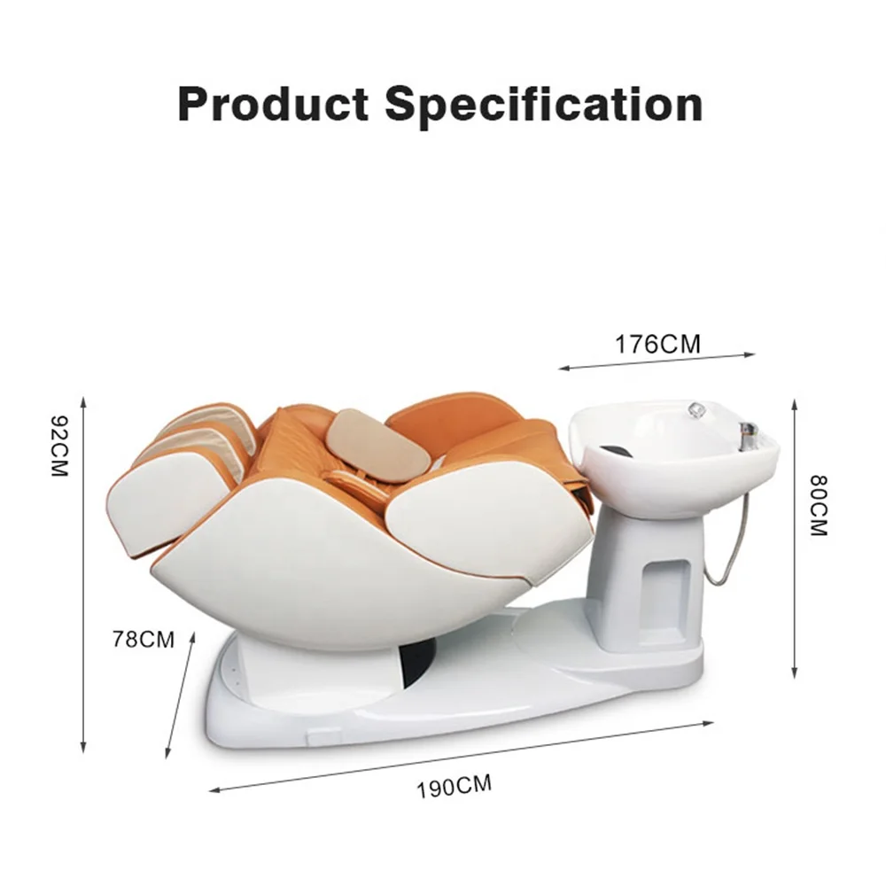 Professional modern luxury beauty salon furniture shampoo bed electric body shiatsu massage shampoo chair