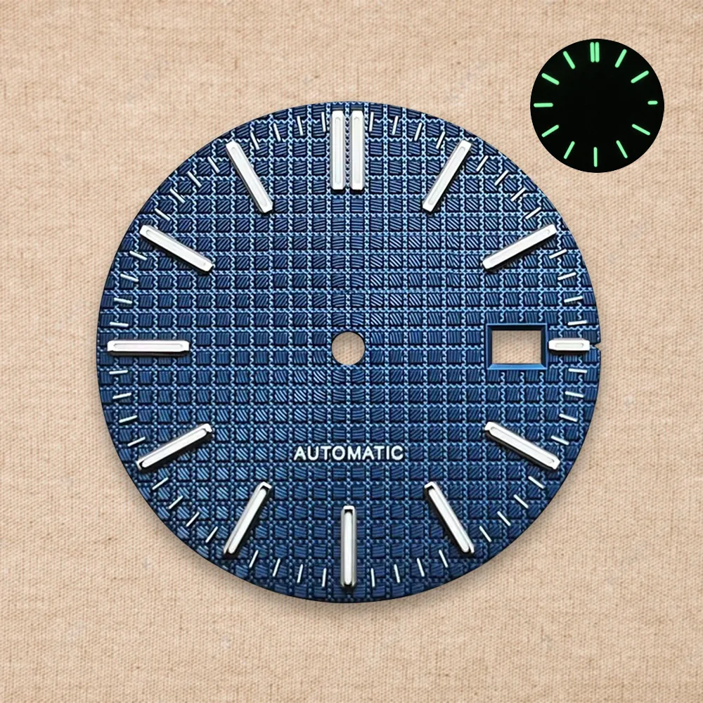 31.8mm S Logo Oak Dial Fit NH35 NH36 Automatic Movement High-Quality Green Luminous  Watch Modification Accessories view 4