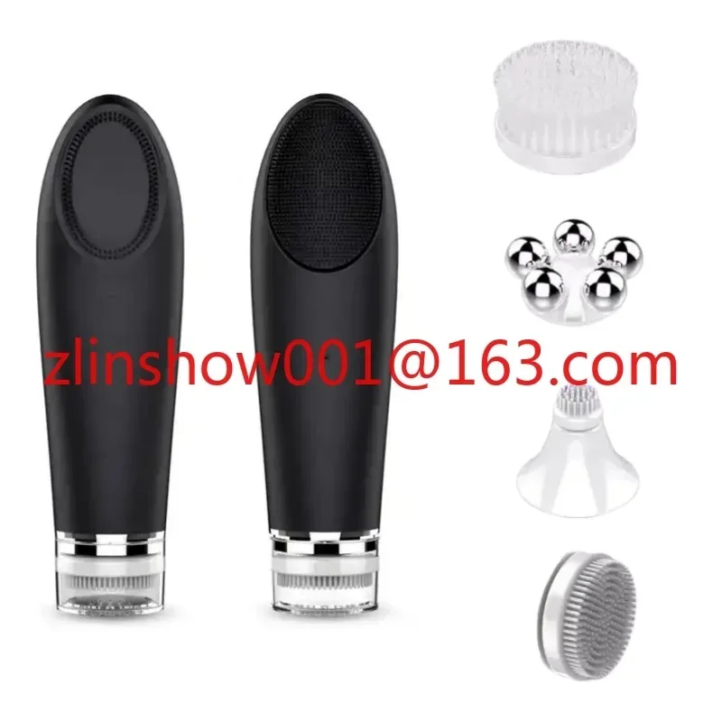 

Professional 4 in 1 Ultrasonic Face Pore Cleansing Device Facial Cleaner Silicone Face Cleansing Brush Set