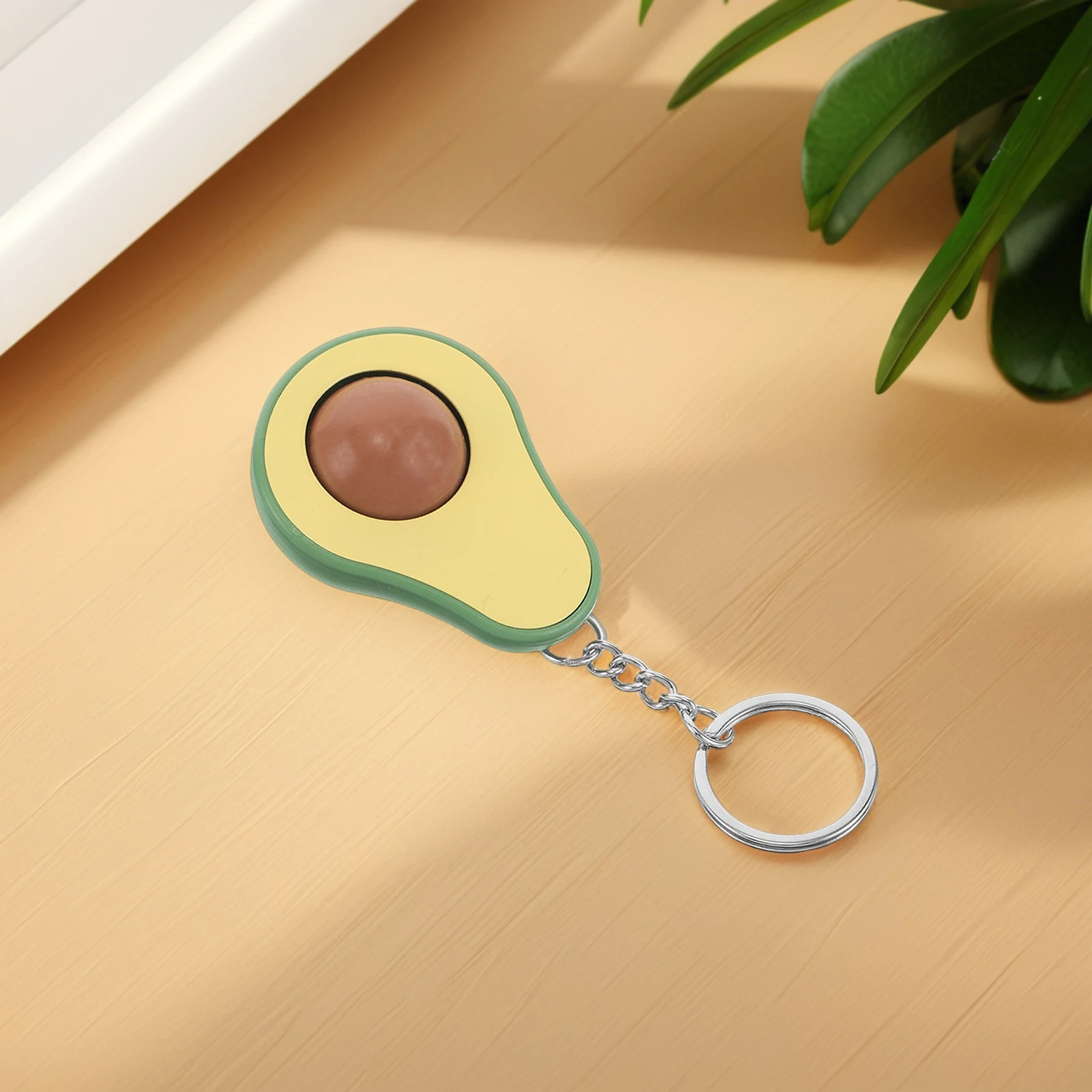 

Cute Fruit Keychain Realistic Avocado Design Massage Function Bag Charm For Women Purse Accessories Phone Decoration Party