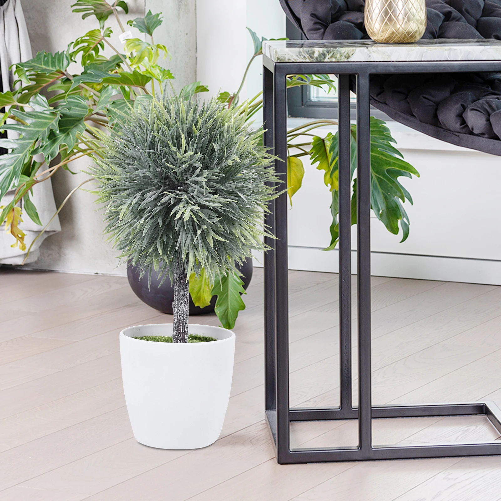 

Artificial Plant Indoor Fake Spherical Decor Realistic Bonsai Home Office Desktop Bookshelf Coffee Artificial Plant