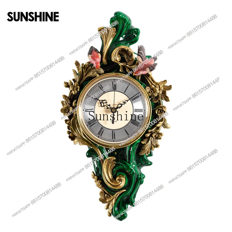 

Ceramic home hanging clocks fashion living room wall decorationX