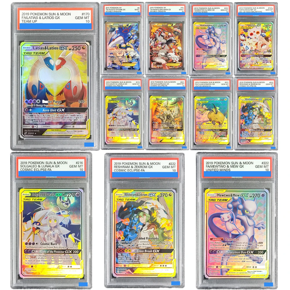 ПАКЕМОН DIY PTCG SUN & MOON TEAM UP # 170 LATIAS & LATIOS GX Mewtwo MEW Аутентификационный класс GEM MT 10, подарочные коллекционные карты, игрушки ПАКЕМОН DIY PTCG SUN & MOON TEAM UP # 170 LATIAS & LATIOS GX Mewtwo MEW Аутентификационный класс GEM MT 10, подарочные коллекционные карты, игрушки