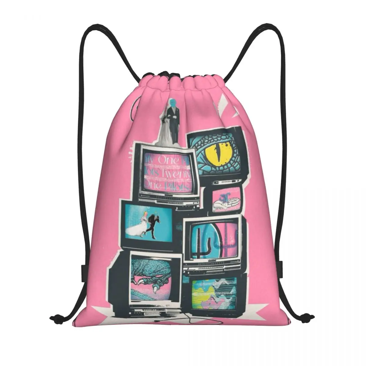 Custom Classic Band T-Twentys One P-Pilots Drawstring Backpack Bags Men Women Lightweight Gym Sports Sackpack Sacks for Yoga