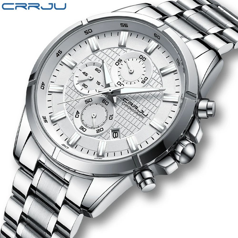 

CRRJU Sports Watches Men Multifunction Watch for Men Alarm Luminous Clock Chrono 5Bar Waterproof Digital Reloj Hombre