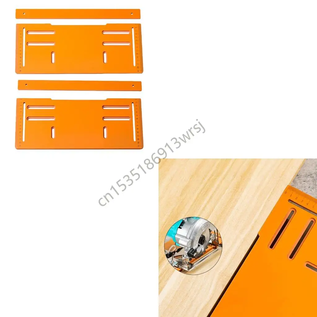 

G5GB 2Pcs Adjustable Fence Cutting Guide Base Plate For Circular Sawer Woodworking Tool