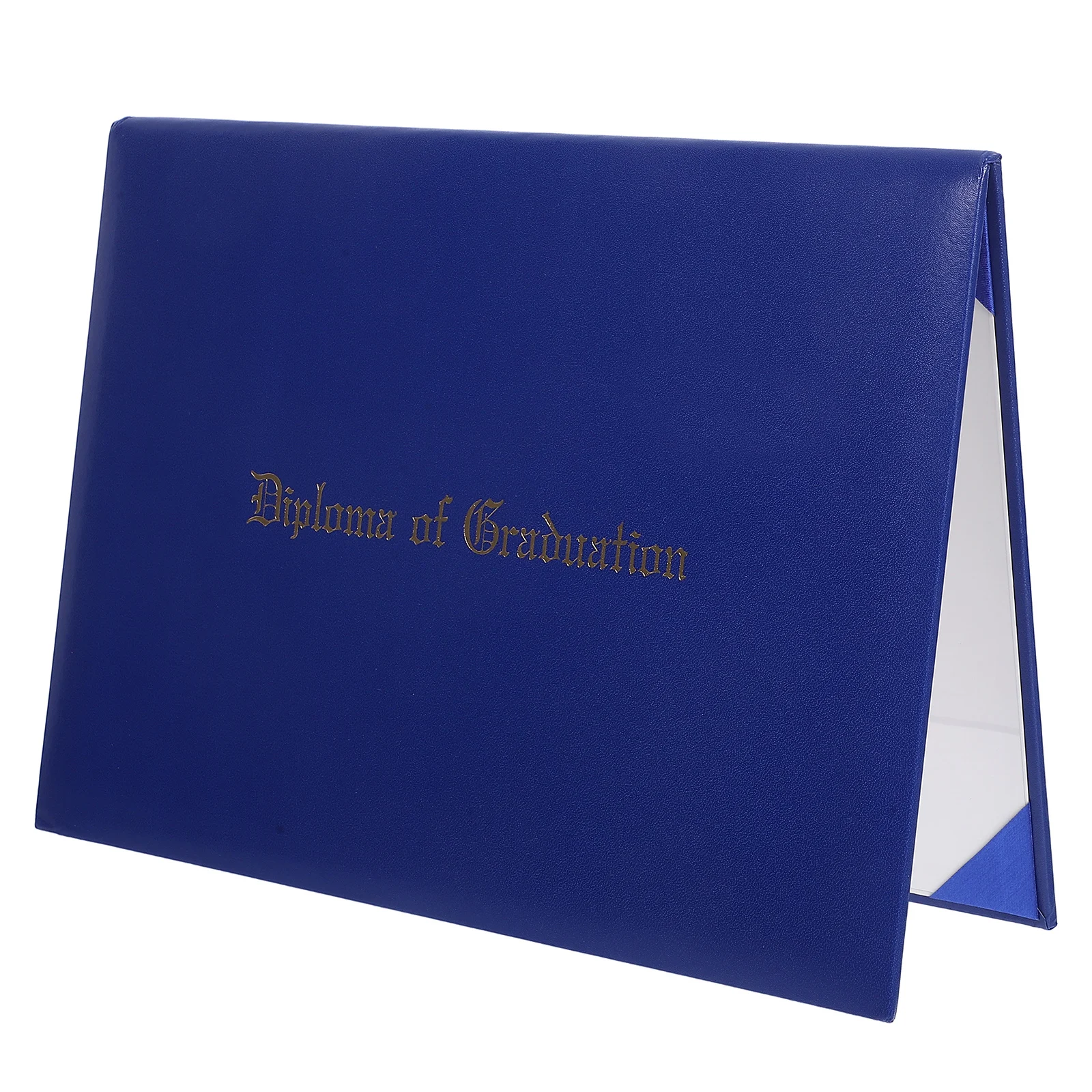 

Diploma Cover College Degree Holder Certificate Folder Graduation Book Style Faux PVC Satin Corners Plastic Pages