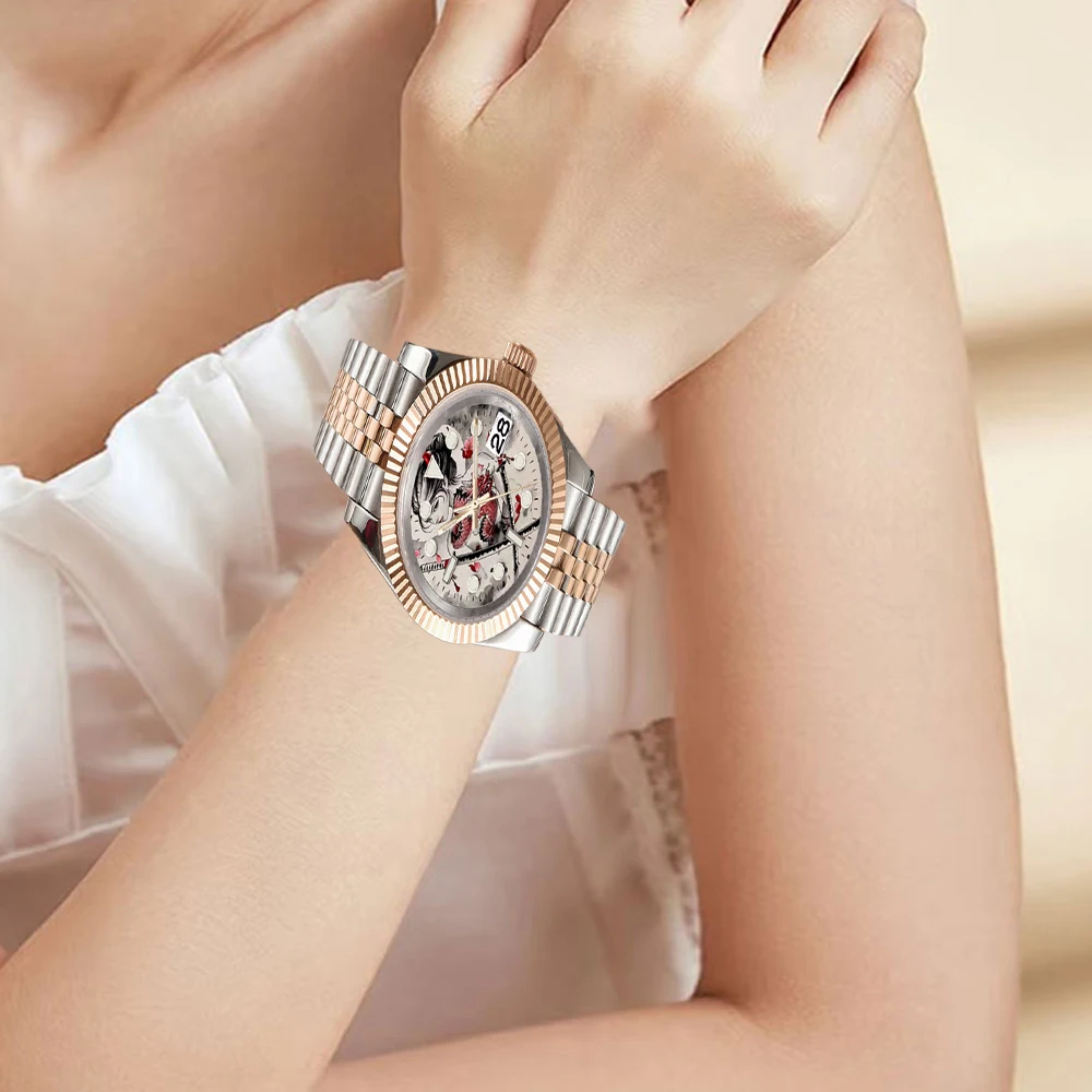 customized 36/39mm NH35 watch Movement Creative pattern 316 Stainless steel NH35a Mechanical watch for men and women watches