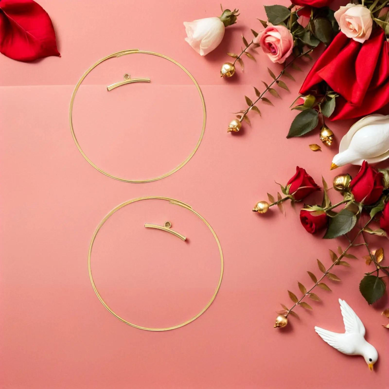 12Pcs Gold Round Dream Catcher Rings 120Mm Openable Copper Connector Metal Craft Hoops for Boho Wall Hanging Macrame Plant