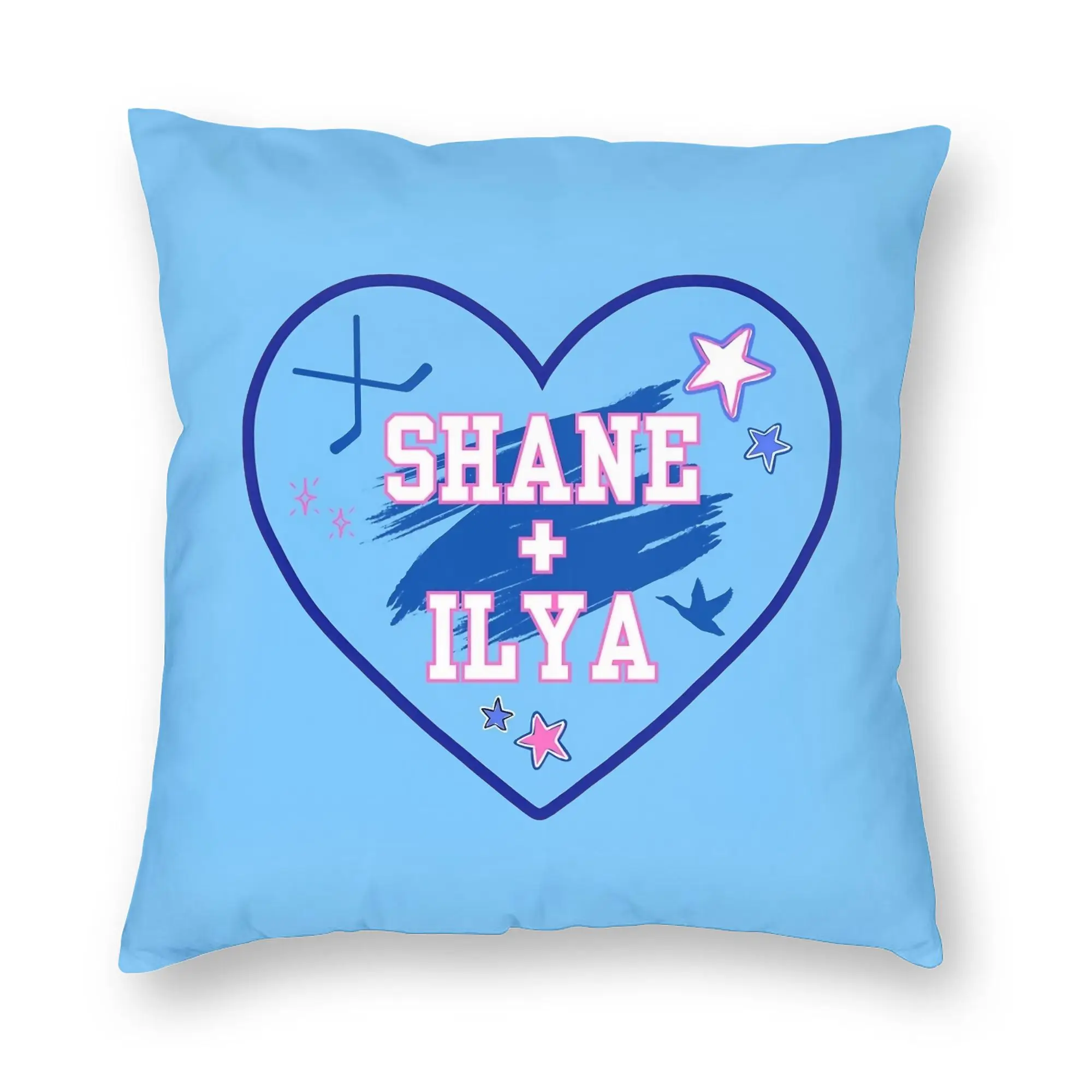 Shane & Ilya Hockey Players Heated Rivalry Pillowcase Polyester Cushion Cover Decorations  Pillow Case Cover Home Square 40X40cm