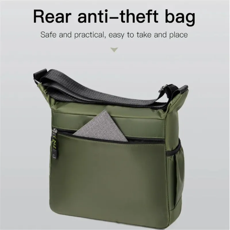 Hot sale Large Capacity Men's Casual Fashion Single Shoulder Crossbody Luxury Messenger Bag Multi-layer Pocket Design Oxford