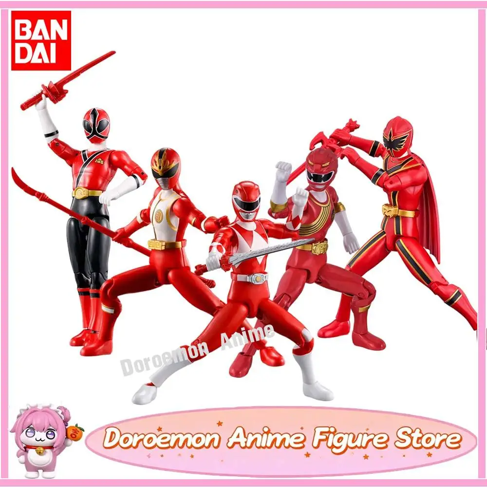 

В наличии оригинальные Bandai Action Hero Super Sentai Power Rangers Red Rangers Коллекция Фигурки Модель Игрушки Подарок