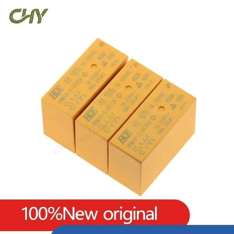 HKE Power Relay HRMH HRM1H S DC5V DC12V DC24V HRM2H-S-DC5V 12V 24V 5PIN 6PIN 5A 8A 16A Replaceable SMIH-05 12VDC-SL-A C