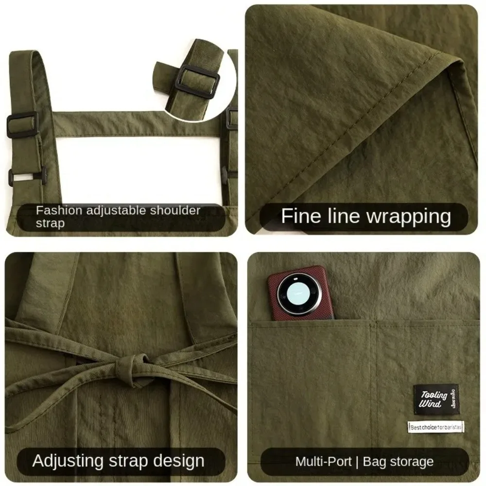 New Professional Barber Apron Breathable Waterproof Cooking Aprons Large Pocket 2 Sizes Working Clothes for Hairdressing