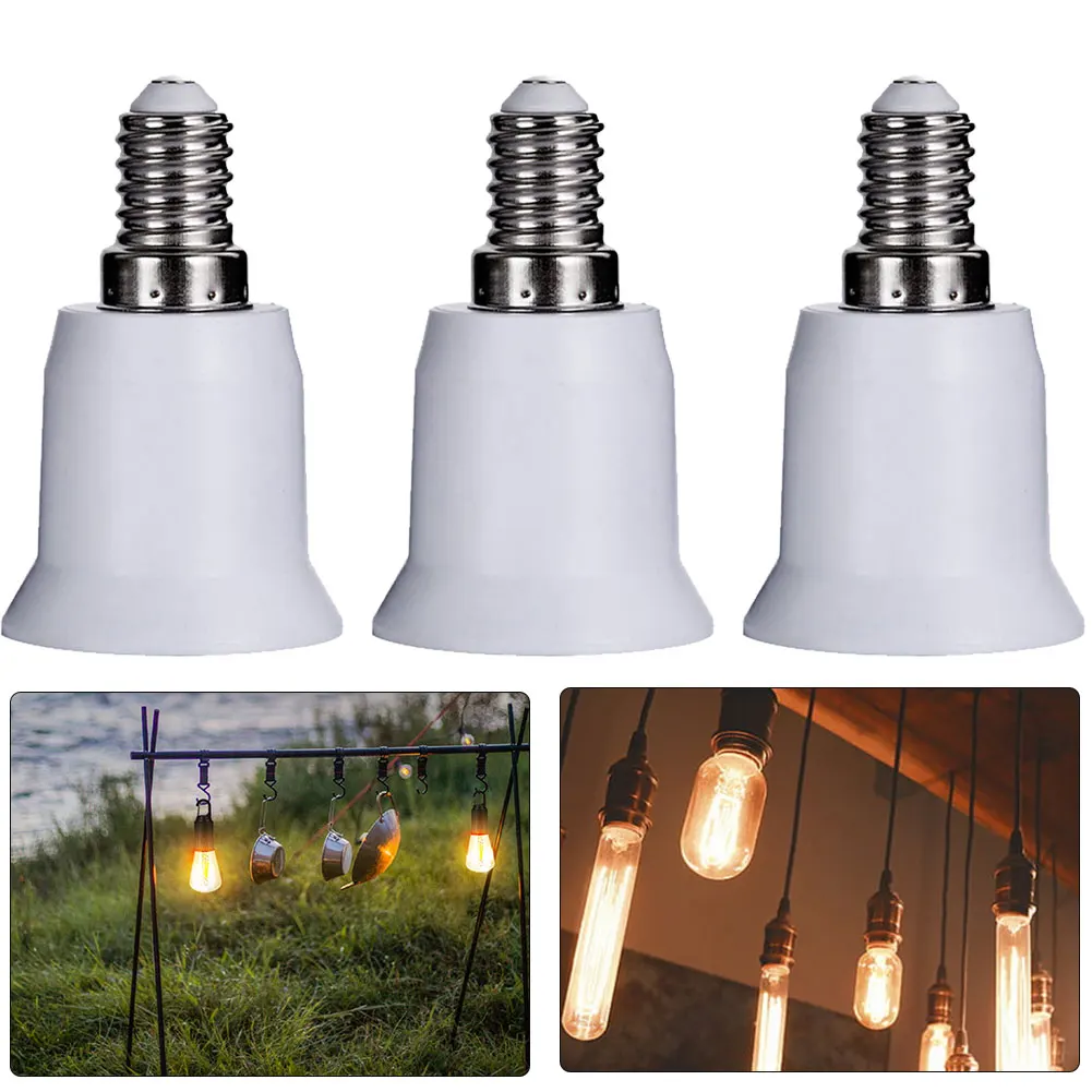 

15Pcs E14 to E27 Base Screw Light Lamp Bulb Holder Adapter Socket Converter