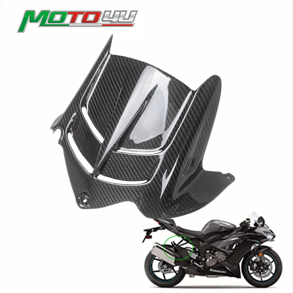 For Kawasaki ZX6R ZX-6R ZX636 2019 2020 2021 2022 2023 Rear Fender Carbon Fiber Tire Hugger Fender Mud Guard Mudguard Refitting