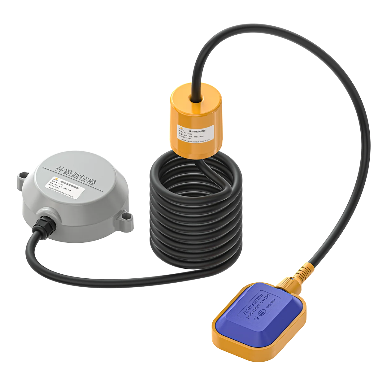 Smart Manhole Cover Sensor - 4G Anti-Theft Tilt Water Level Temperature Detection IP68 Wireless Alarm for Urban Road