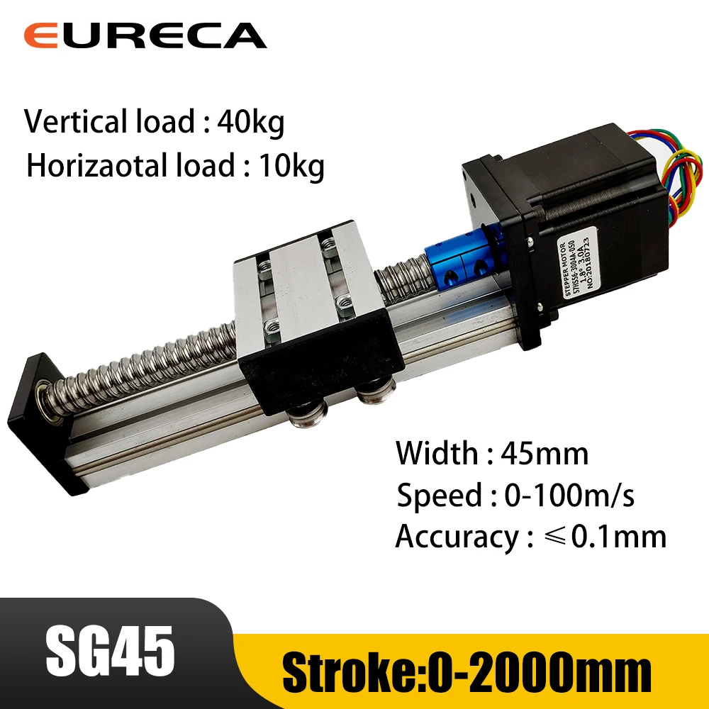 

Прецизионный шариковый винт, линейный слайдер, модуль платформы, привод вала, направляющая рельса, верстак с возвратно-поступательным движением с шаговым двигателем Nema23 57