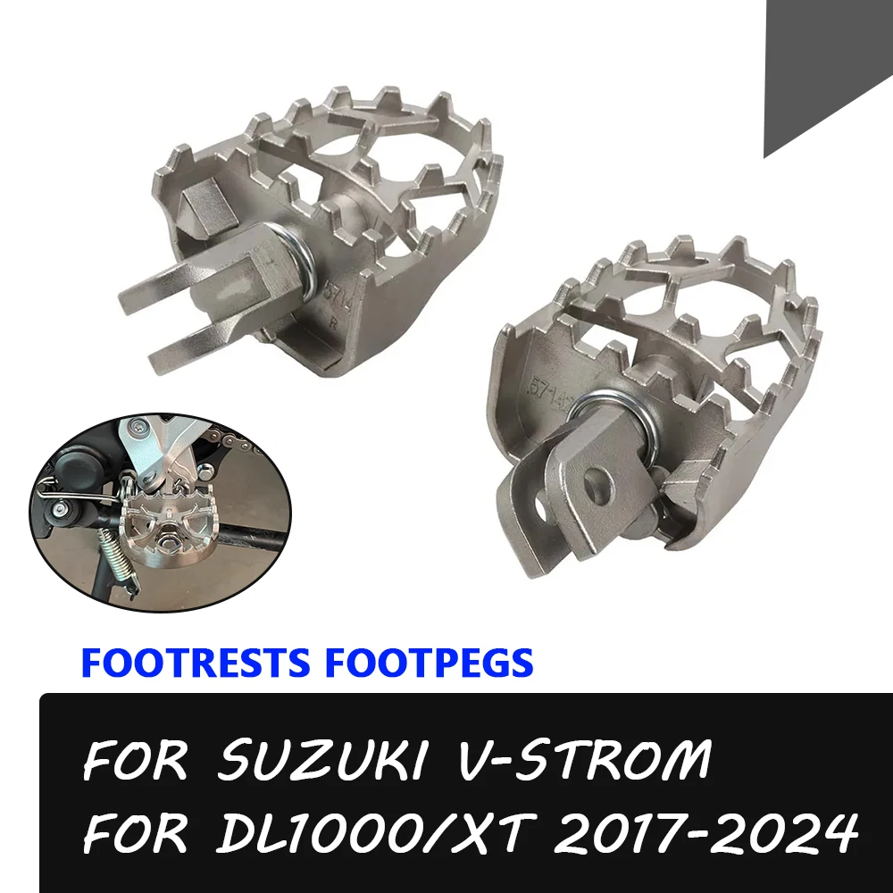 

Motorcycle Footrests Footpegs Foot Rests Pegs Plate Pedal For SUZUKI DL1000 V-STROM DL 1000 VSTROM DL 1000XT 2023 Accessories