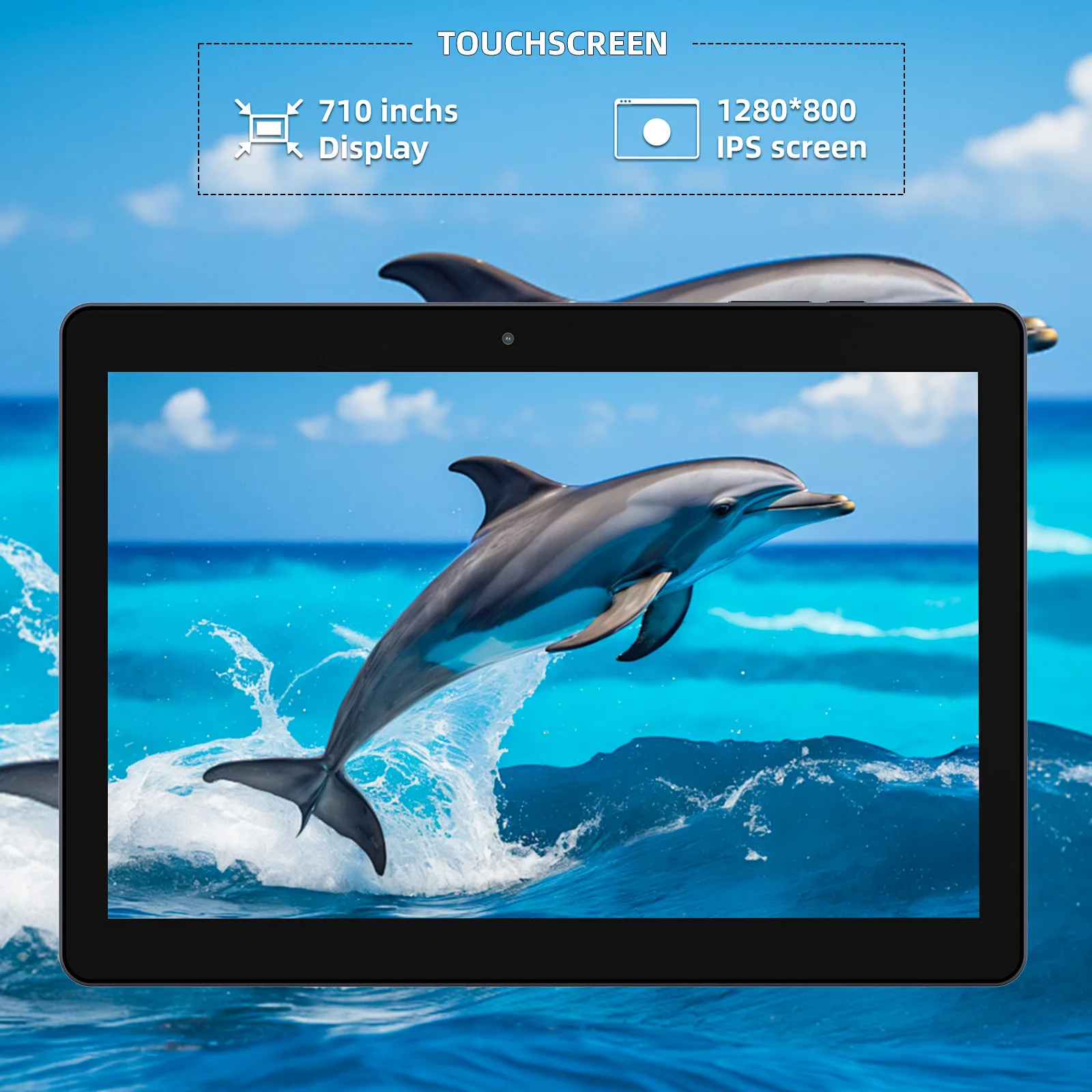 BAKEN Android tablet, 10-inch HD large screen, quad-core processor, 4B (2+2 expansion) RAM + 64GB ROM, 5G WiFi, with a stylish h