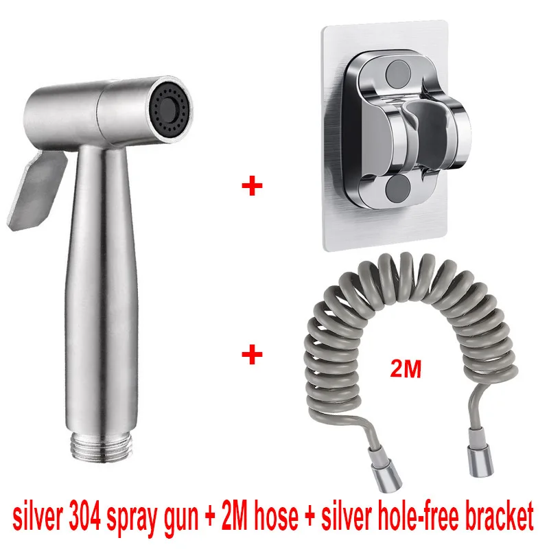 304 toilet spray gun toilet companion set faucet flusher nozzle toilet bathroom water gun high pressure washbasin bathroom gun