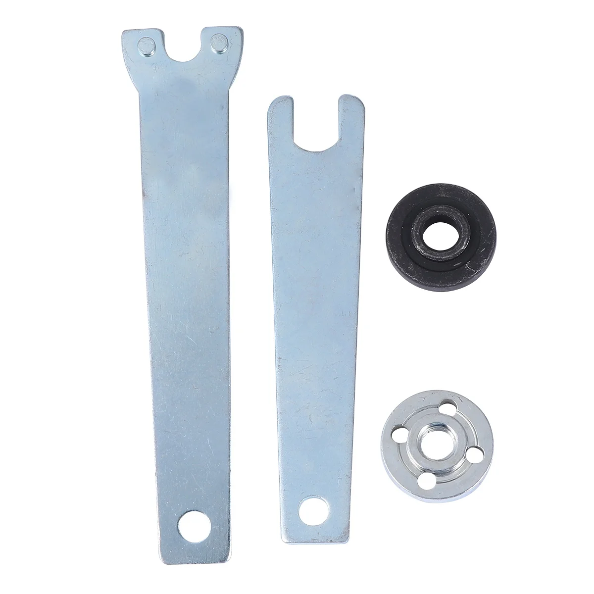 

4 Pcs Carbon Steel Nut Kit Angle Grinder Spanner Home Decor Tool 2 Spanner 1 Upper Gasket 1 Lower Gasket Durable Universal