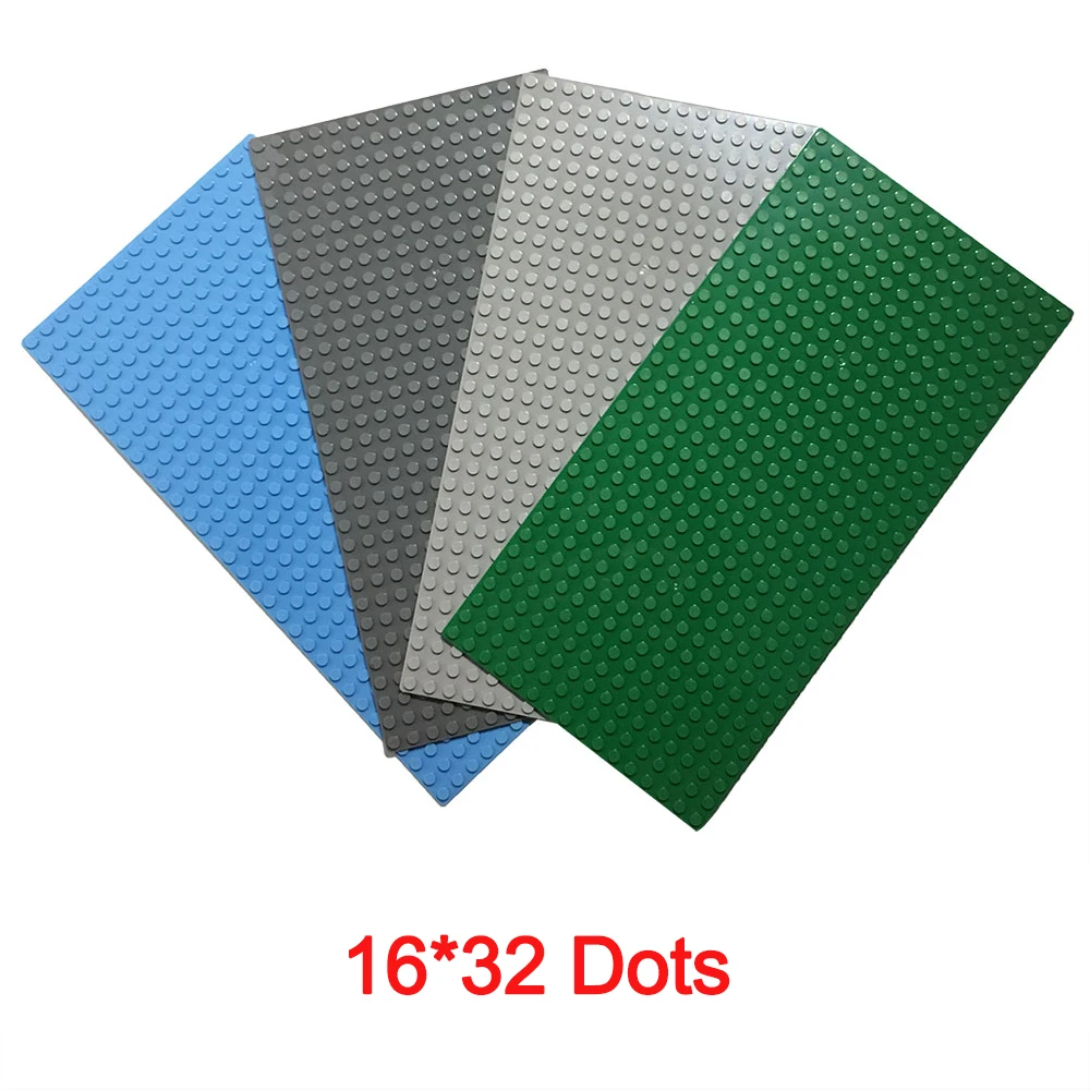 16*32 Dots Classic Base Plates ABS Plastic Bricks Baseplates 16x32 Dots Building Blocks Construction Compatible All Brands Toys