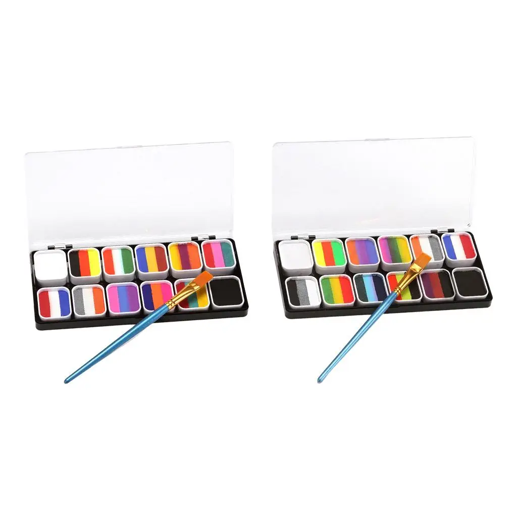 لوحة مكياج للأطفال والكبار، مجموعة مكياج للهالوين