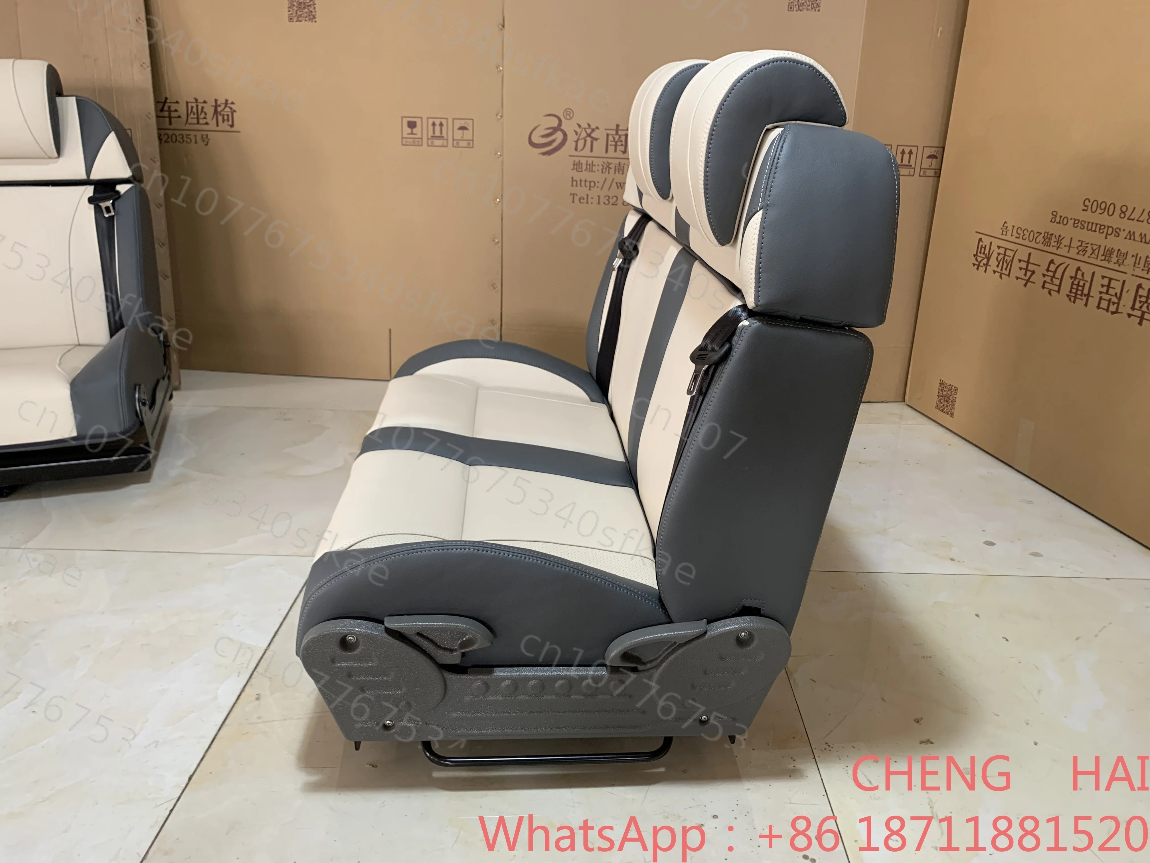 Customized CHENGBO Factory Customized High Quality Luxury Microfibre Leather Waterproof Reclined Converted Car Sofa Seat 3-Point