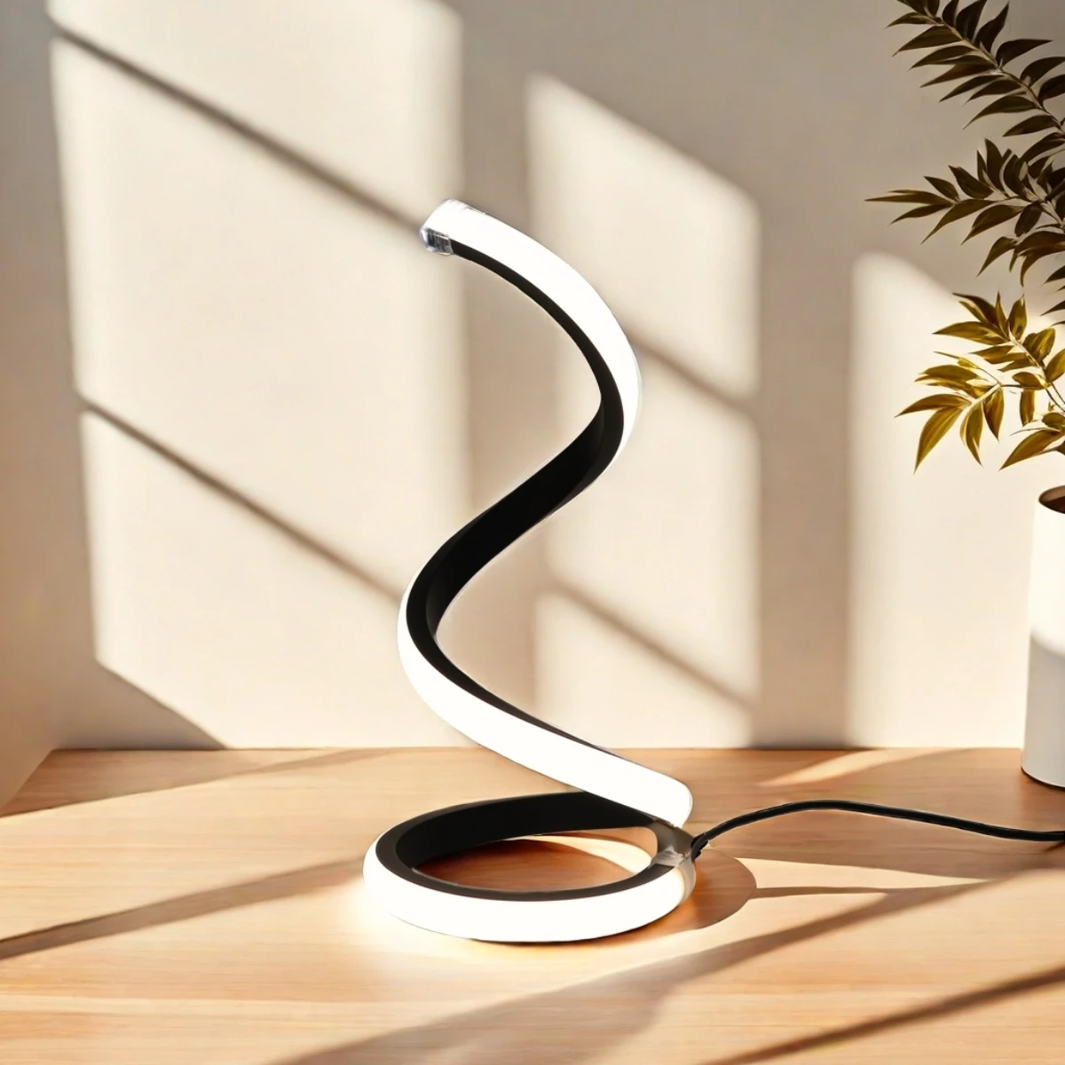 Modern creative LED desk lamp, USB powered dimmable, perfect for bedroom, study, and living room decoration, perfect gift