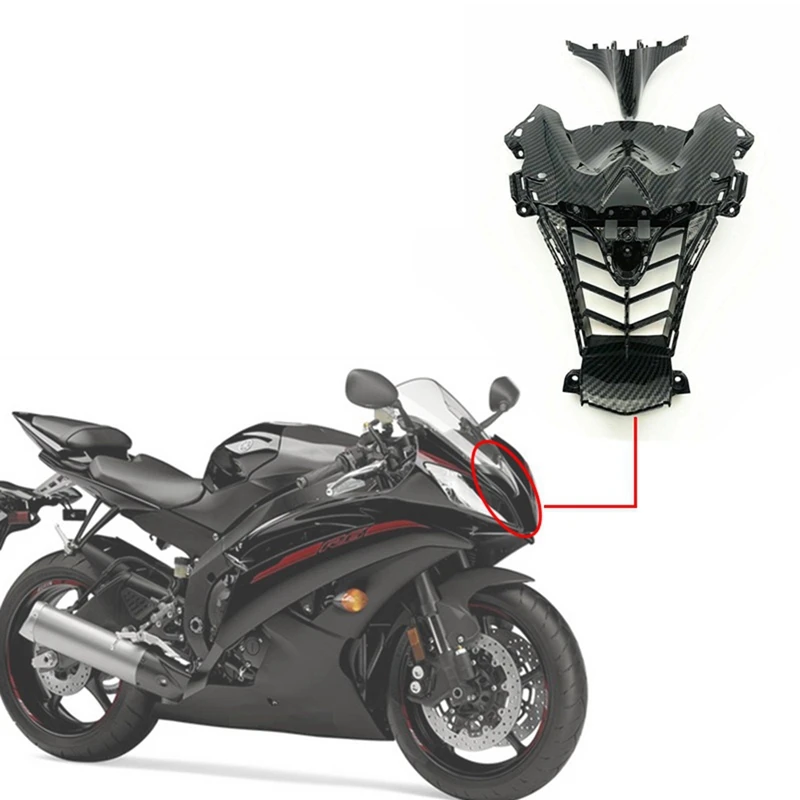 Motocicleta meio frente superior nariz carenagem cowl apto para yamaha YZF-R6 yzfr6 yzf r6 2008-2016