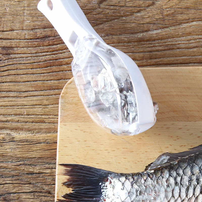 Escamas de peixe raladores raspador ferramenta de limpeza de peixes raspagem escalas dispositivo com capa cozinha em casa cozinhar peixe ferramenta ferramentas de cozinha