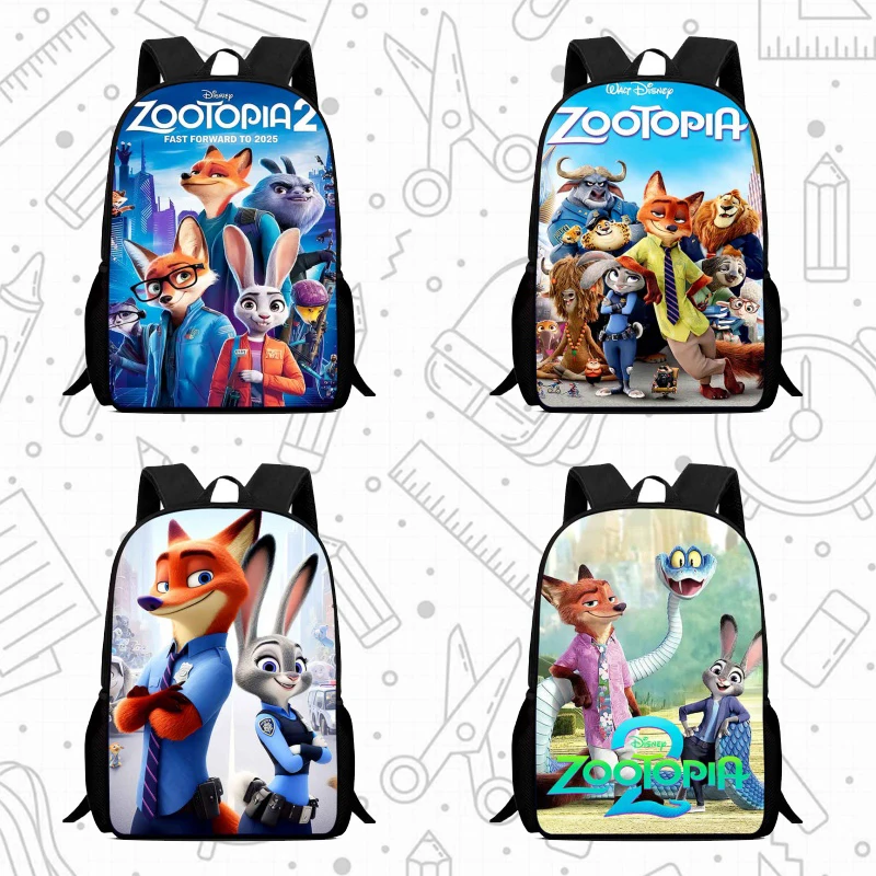 

Disney School Backpack,Cartoon Zootopia2 School Bags for Girls Boys,Durable &Light Weight Kids Backpack for Kindergarteen