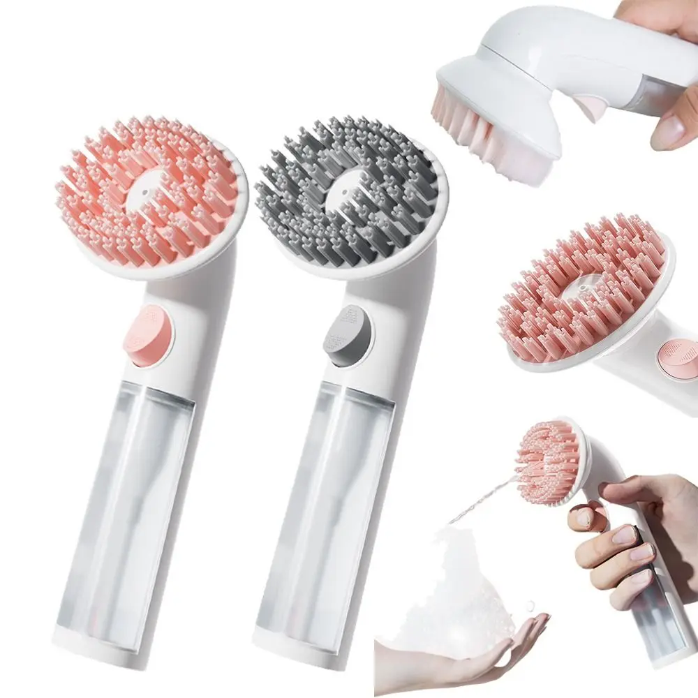 แปรงอาบน้ำสัตว์เลี้ยงด้ามยาว ฟองเร็ว ผ่อนคลาย เครื่องมือทำความสะอาดขนสุนัข ซิลิโคนนุ่มสบาย แปรงโฟมนวดสัตว์เลี้ยง