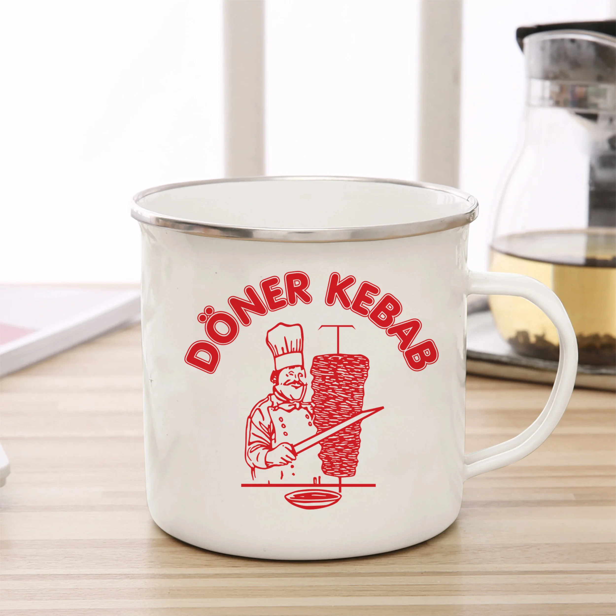 Doner Kebab Enamel coffee cup wine beer juice drink tea cup mug home kitchen wine set