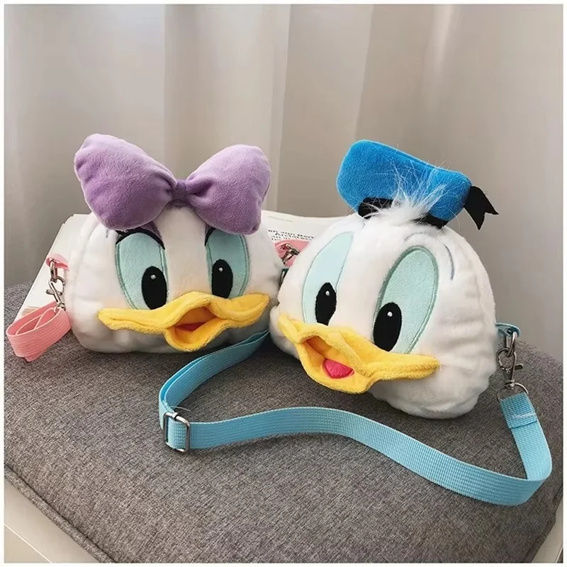 New Disney Donald Duck Plush Doll Toy Bag Donald Duck Shoulder Bag Mobile Wallet Children'S Travel Festival Birthday Gift