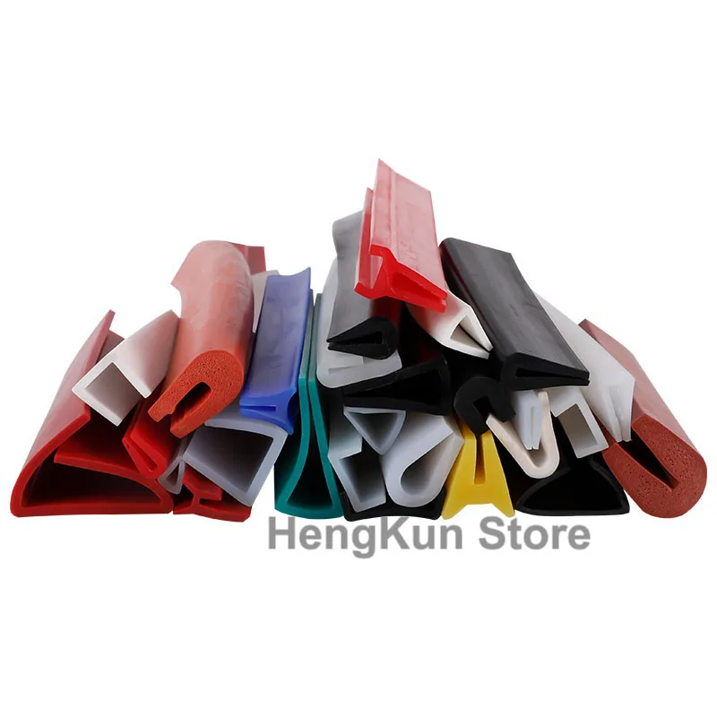 1/3/5Meters Silicone Sealing Strip U Type  High Temperature Resistant Rubber Anti-collision Strips Metal Edge Banding Parts