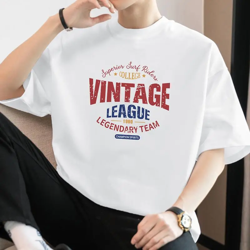 2025 New Hro Teoy Streetwear T-shirt Set Short Sleeve Tops with Bold Typography Print and Casual Design Spring Summer