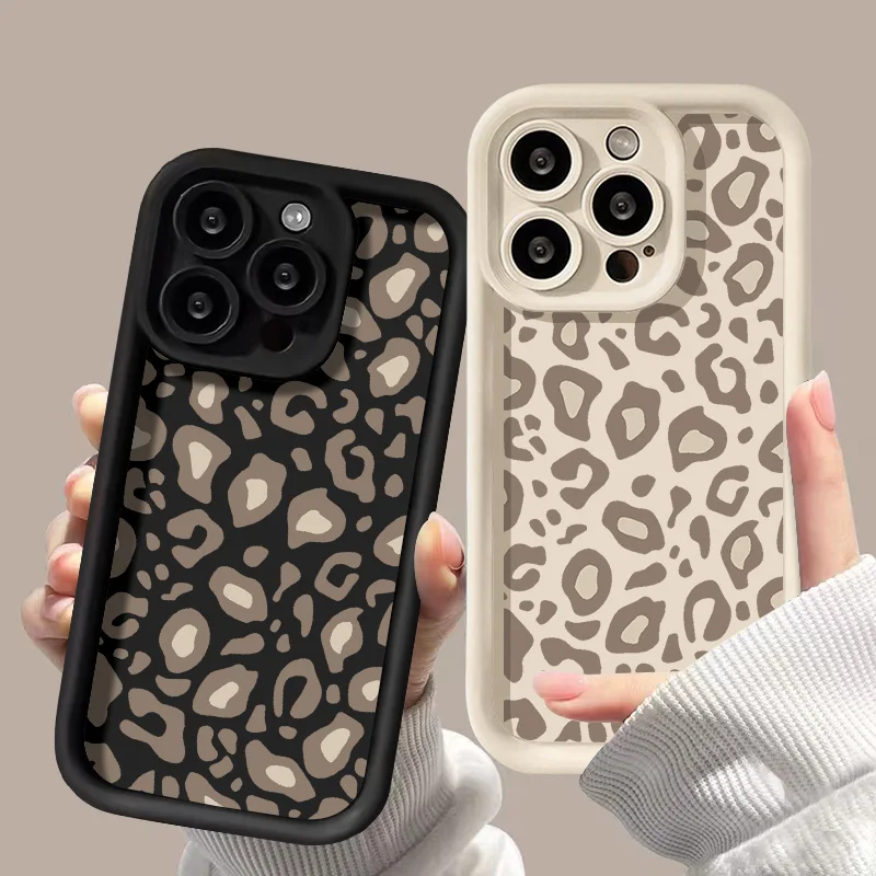 Leopard Case For iPhone 11 Cover iPhone 12 13 14 15 Pro Max X XR XS Max 7 8 Plus SE 2020 2022 Soft Shell Shockproof Phone Bumper