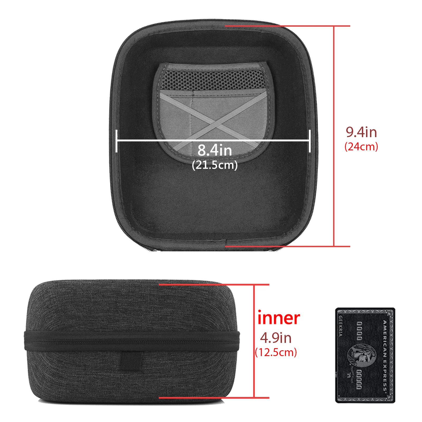 Geekria 헤드폰 케이스 파우치, 대형 젠하이저 HD 599 HD 598 AKG K845 용, 휴대용 이어폰 케이블 보관 커버 액세서리