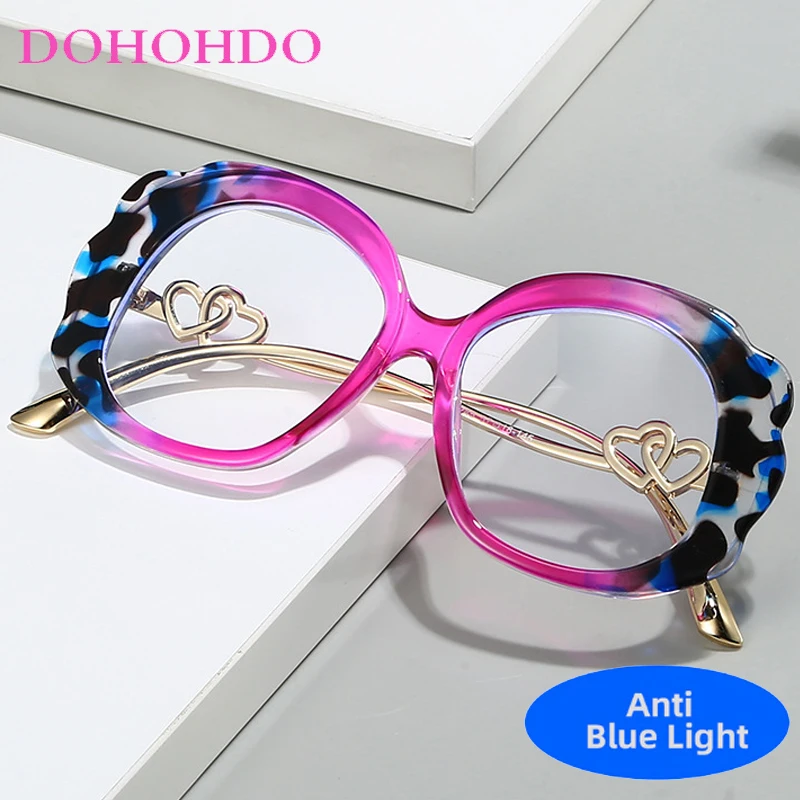 إطار فراشة مضاد للضوء الأزرق للنساء والرجال، نظارات بصرية فاخرة بتصميم علامة تجارية فاخرة لحماية الكمبيوتر للألعاب