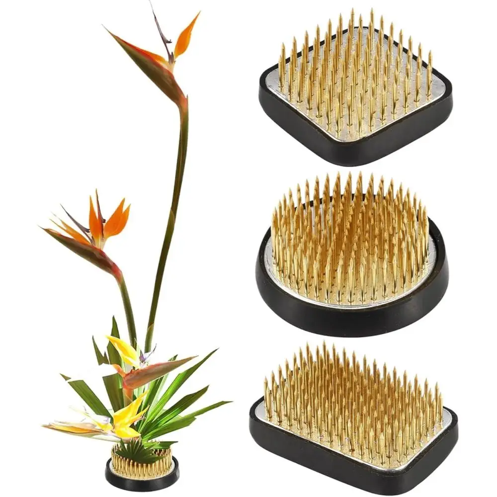 

Japanese Ikebana Arrangement Kit with 2.4 Round Base, 1.6 Square Base, and 2.1x1.4 Rectangular Pin