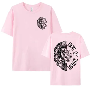 Leo de Juda Männlich und weibliches katholisches t -Shirt, Jesus liebt dich, christliche ästhetische Kleidung, lässig t -Shirt, Sommermode 6 Hauptverkäufe Christian Leao T -Shirt - №5