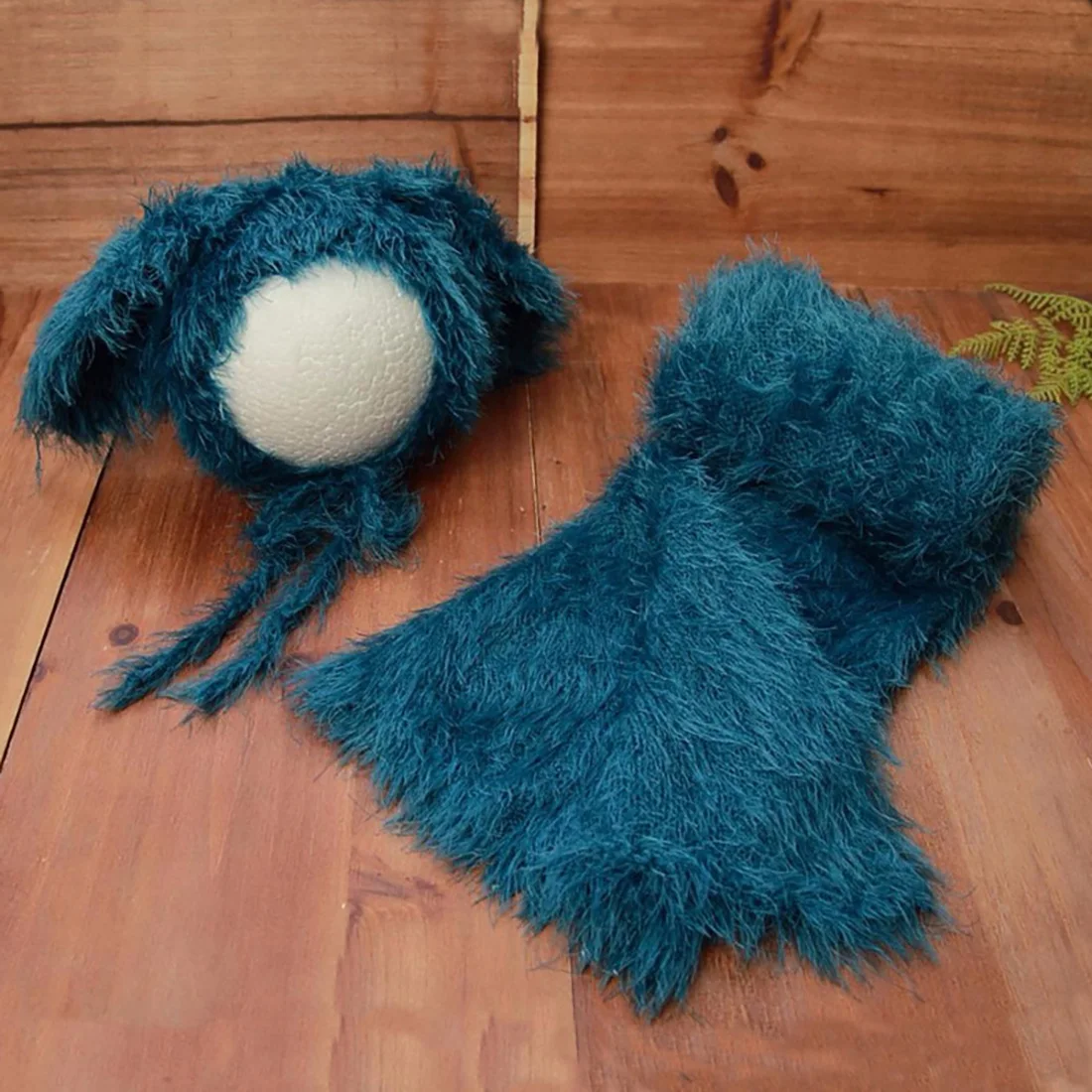 

Вязаная эластичная пушистая накидка и шапка с кроликом, комплект детской нечеткий накидки, реквизит для детской фотографии, мягкое тканевое многослойное одеяло для фотосессии