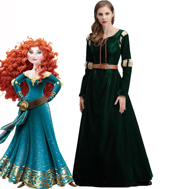 Disfraz de princesa Merida de Disney para adultos S M L XL vestido de Merida elegante para ninas ropa de carnaval vestido de Halloween femenino AliExpress