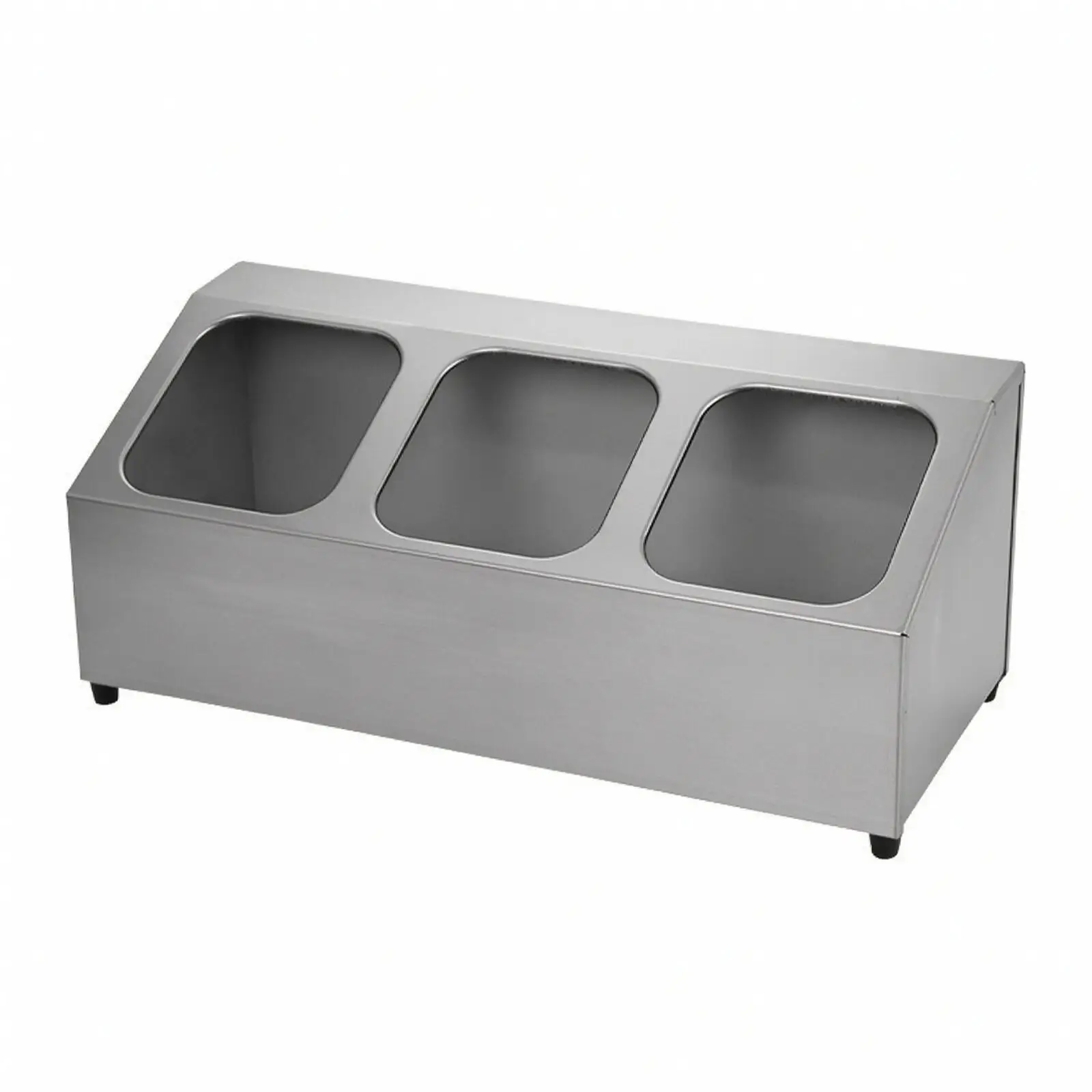 Countertop Fraction-Pan Rack | Stainless Steel Construction, Angled Layout for