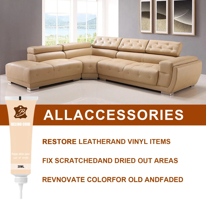 20ml Leather Repair Gel Colorful Car Repair Scratches Cracks Home Car Seat Leather Complementary Refurbishing Cream Repair Paste