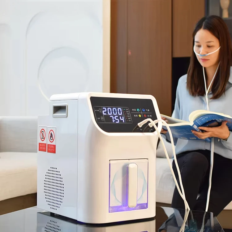 ech 1500ml H2 Inhaler Brown  Generator Hyd Inhalation Machine 3000ml Hydrgen Mollecuaire Inhalation Generator